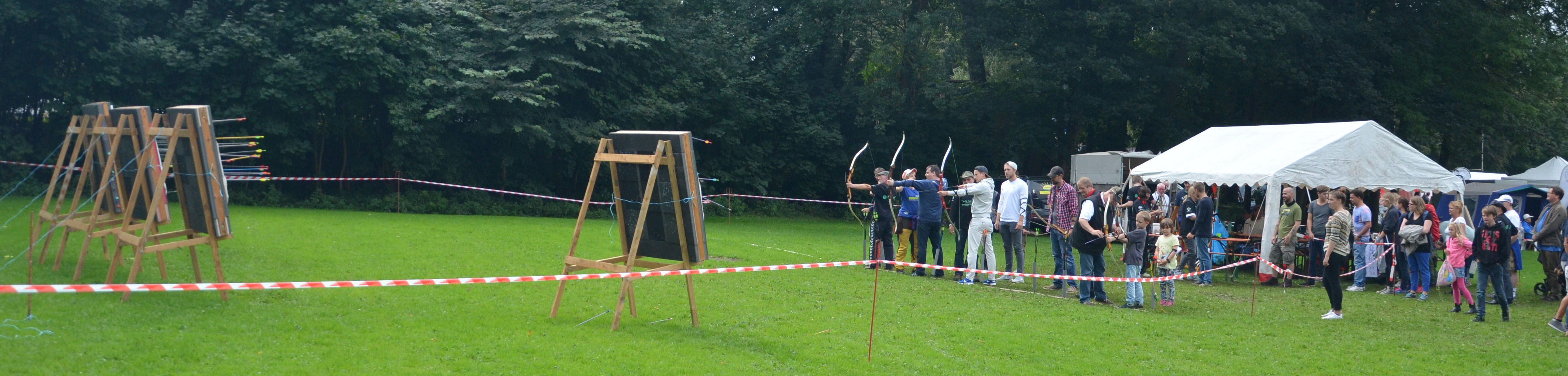 der Bogenstand auf der Moorteichwiese